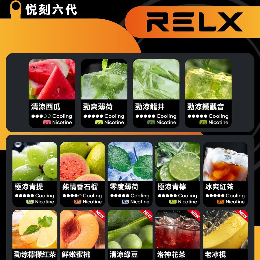 RELX悅刻六代煙彈 買五送一